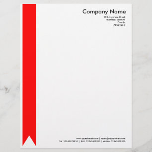 En-tête De Lettre Avec Motif Ruban - Rouge