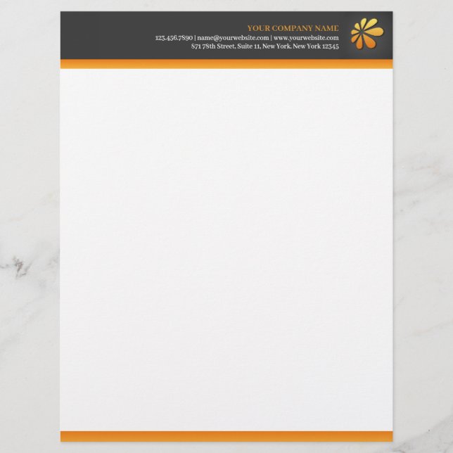 En-tête De Lettre Avec Motif Toute entreprise avec en-tête logo (Devant)