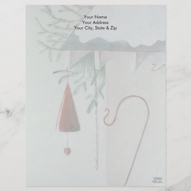 En-tête De Lettre Avec Motif Vie morte hiver (Devant)
