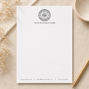En-tête de lettre blanc avec logo d'entreprise