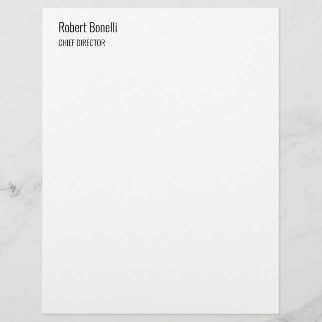 En-tête De Lettre Blanc clair minimaliste moderne (Devant)