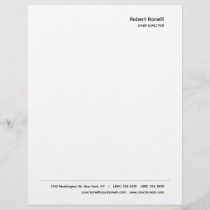 En-tête De Lettre Blanc clair minimaliste moderne