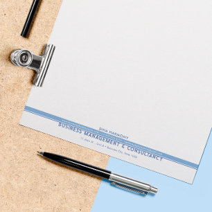En-tête de lettre bleue professionnelle