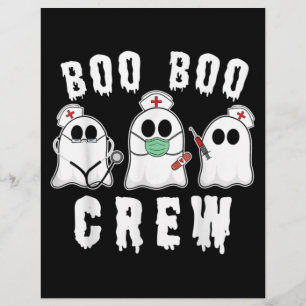 En-tête De Lettre Boo Boo Crew Funny Nurse Ghost Costume Halloween