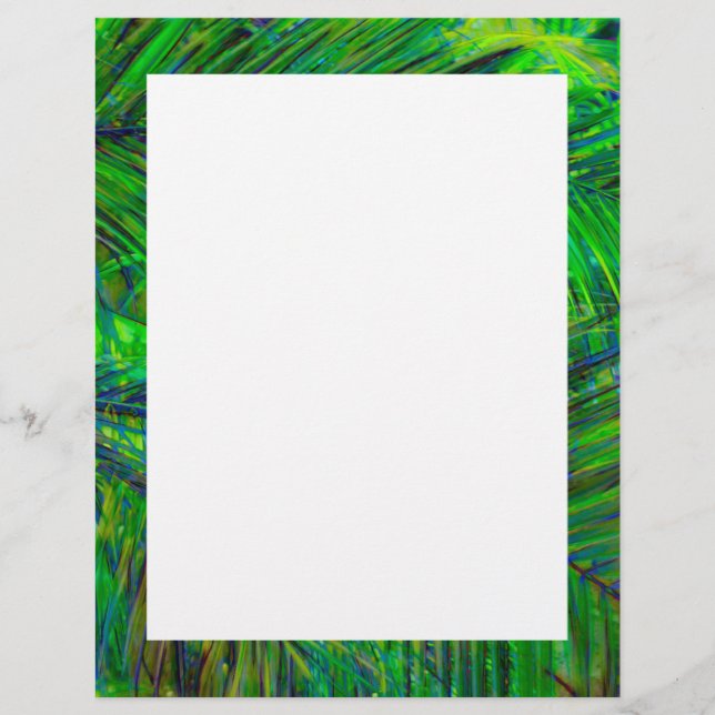 En-tête De Lettre Bordure de feuille blanche  (Devant)