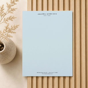 En-tête De Lettre Boutique de Luxe Minimaliste Bleu