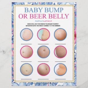 En-tête De Lettre Bump Bébé Ou Ventre De Bière [Aquarelles Florales]