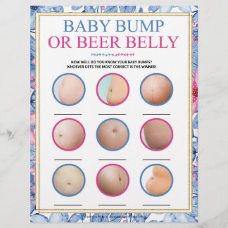En-tête De Lettre Bump Bébé Ou Ventre De Bière [Aquarelles Florales]