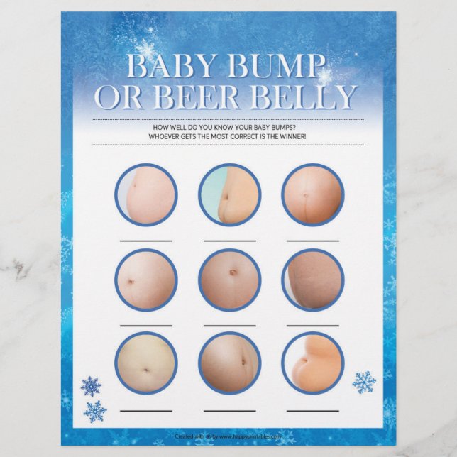 En-tête De Lettre Bump Bébé Ou Ventre De Bière [Bleu Neige] (Devant)