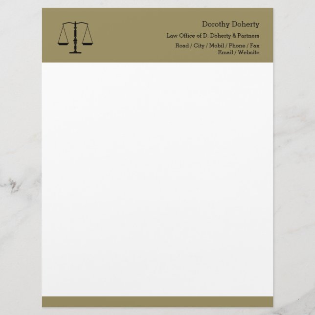 EN-TÊTE DE LETTRE CABINET DE DROIT JURIDIQUE (Devant)