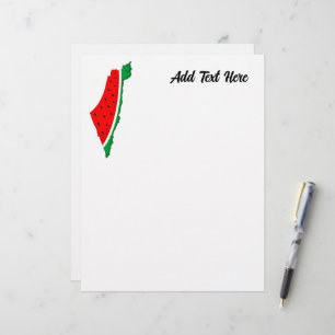 En-tête De Lettre Carte de Palestine Watermelon Symbole de la libert