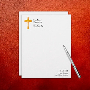 En-tête de lettre Christian Cross