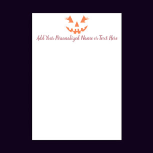 En-tête De Lettre Citrouille personnalisée Jack O Lantern Halloween