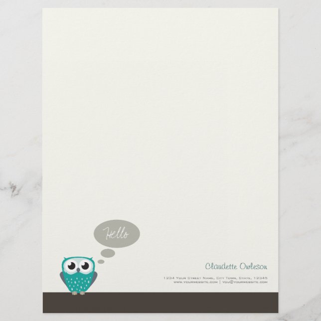 En-tête De Lettre Claude l'en-tête de lettre de Personalizable de (Devant)