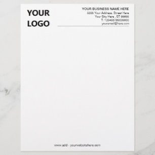 En-tête de lettre commerciale avec logo nom texte 