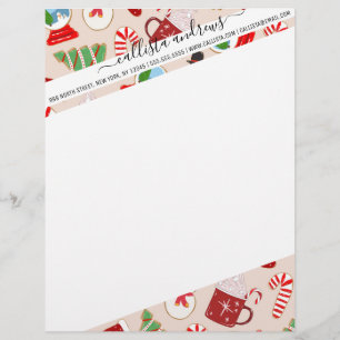 En-tête De Lettre Cookie Illustration Pattern