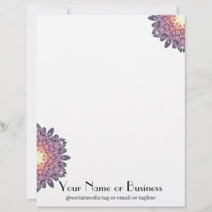 En-tête De Lettre Coucher de soleil éclaté