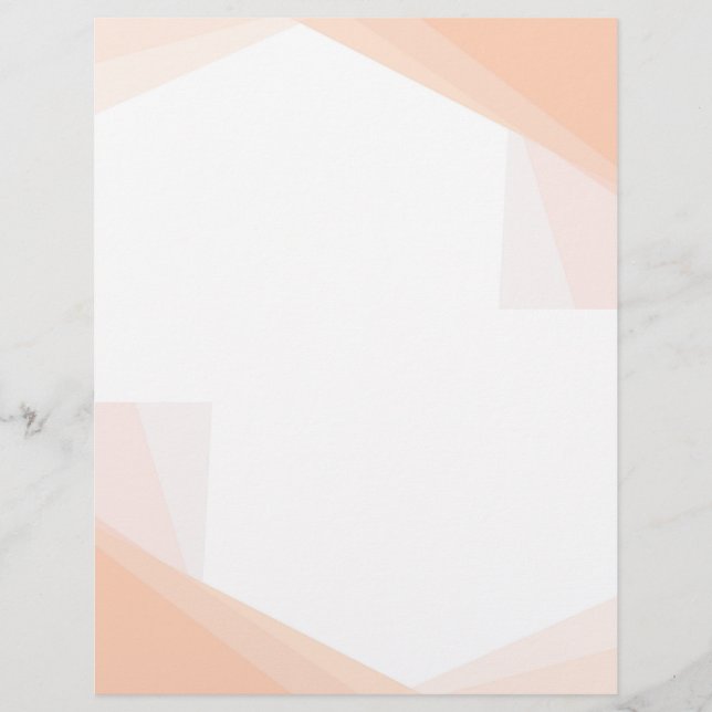 En-tête De Lettre Couleur blanche Apricot personnalisée Modèle blanc (Devant)