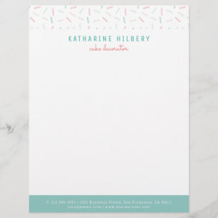 En-tête De Lettre Couleurs pastel Parsemées de blanc