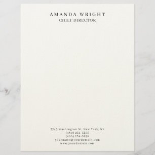 En-tête De Lettre Créatif Simple Blanc Élégant Stylé