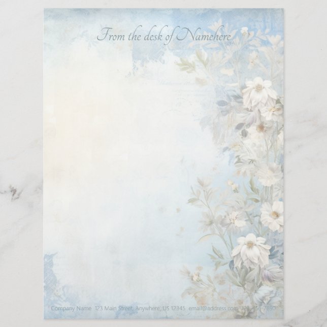 En-tête De Lettre Créez vos propres fleurs sauvages shabby chic (Devant)