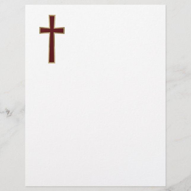 En-tête De Lettre Croix chrétienne (Devant)