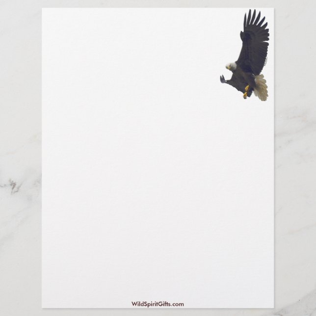 En-tête De Lettre Customisable Cool Bald Eagle Wildlife Collection (Devant)