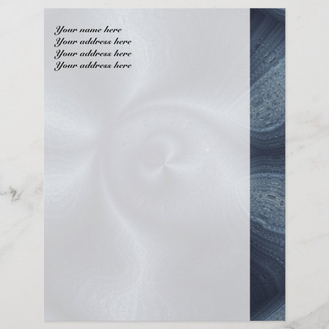 En-tête De Lettre Customisable Danse bleue (Devant)