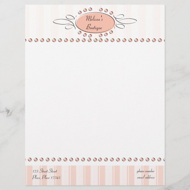 En-tête De Lettre Customisable Décor de torsion (Devant)