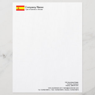 En-tête De Lettre Customisable Drapeaux - Espagne