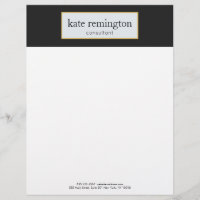 Élégante plaque sur Black Professional