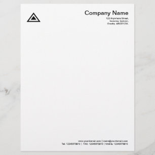 En-tête De Lettre Customisable Forme triangulaire - Noir