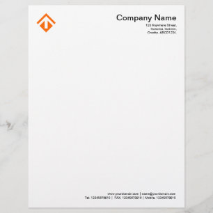 En-tête De Lettre Customisable Géométrique 03 - Orange