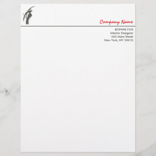 EN-TÊTE DE LETTRE CUSTOMISABLE LETTRE GRISE BRUSHSTROKE
