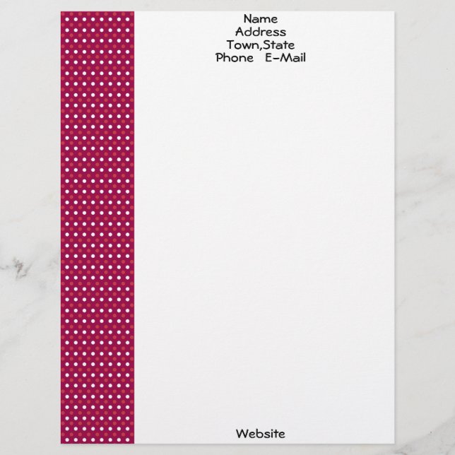 En-tête De Lettre Customisable Modèle en-tête rouge, blanc et marron (Devant)