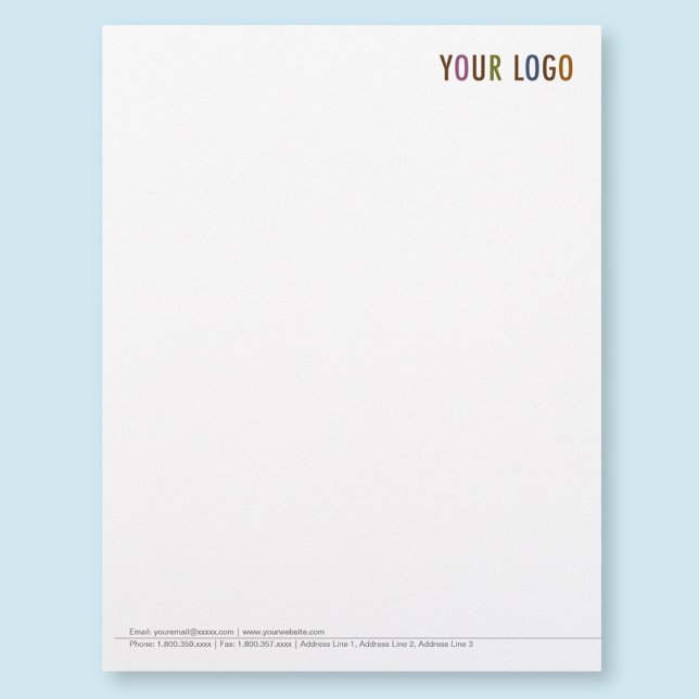 En-tête De Lettre Customisable Papeterie en-tête professionnelle personnalisée av (MISOOK Letterhead with Logo)