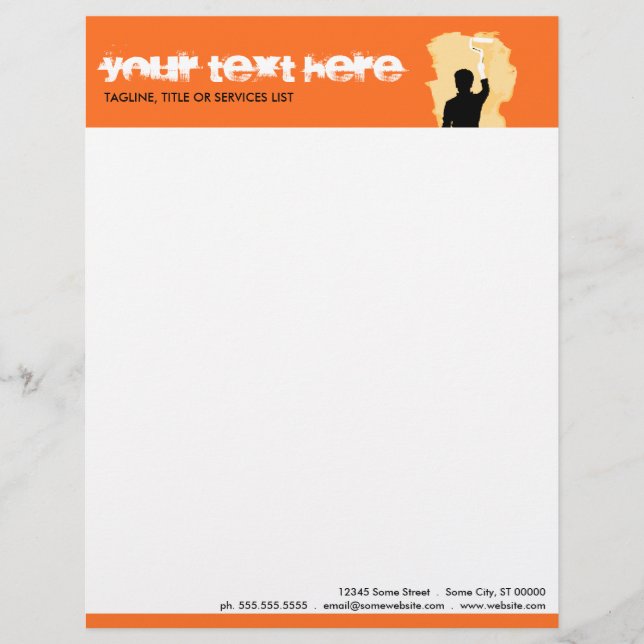 En-tête De Lettre Customisable peintre (Devant)