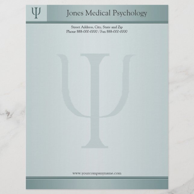 En-tête De Lettre Customisable Psychologue en-tête (Devant)