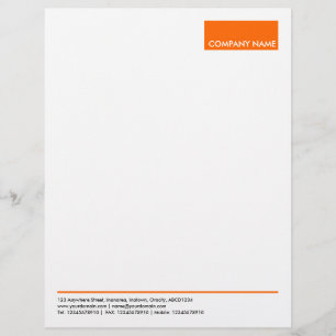 En-tête De Lettre Customisable Rectangle - orange