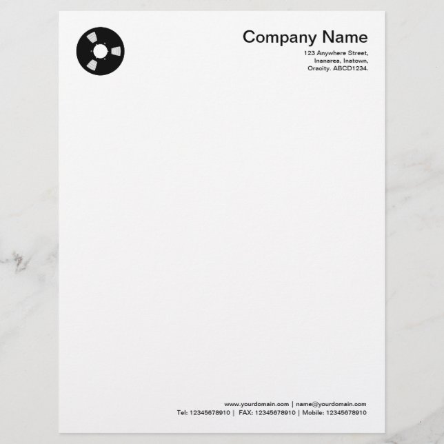 En-tête De Lettre Customisée Bande - Noir (Devant)