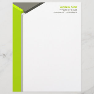 En-tête De Lettre Customisée chaux du cube 3D/en-tête de lettre gris
