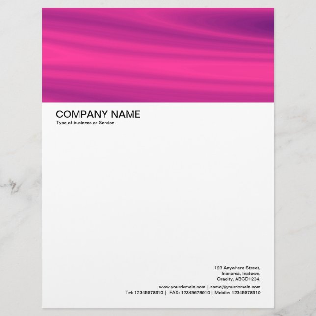 En-tête De Lettre Customisée En-tête grande image - Galaxie rose (Devant)