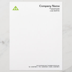 En-tête De Lettre Customisée Forme triangulaire 02 - Vert martien