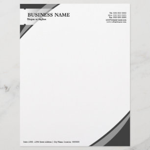 En-tête De Lettre Customisée Gris professionnel