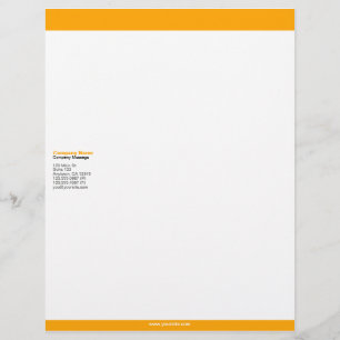 En-tête De Lettre Customisée L'orange barre l'en-tête de lettre