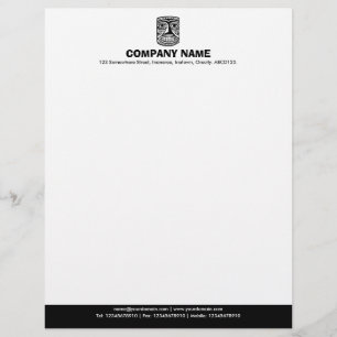 En-tête De Lettre Customisée Pied de page couleur (Tiki) - Noir