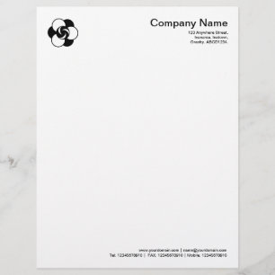 En-tête De Lettre Customisée Symbole du cercle de culture 04 - Noir