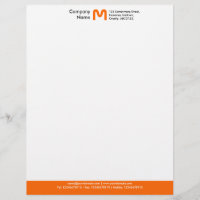 Titre de bas de page de couleur de monogramme -