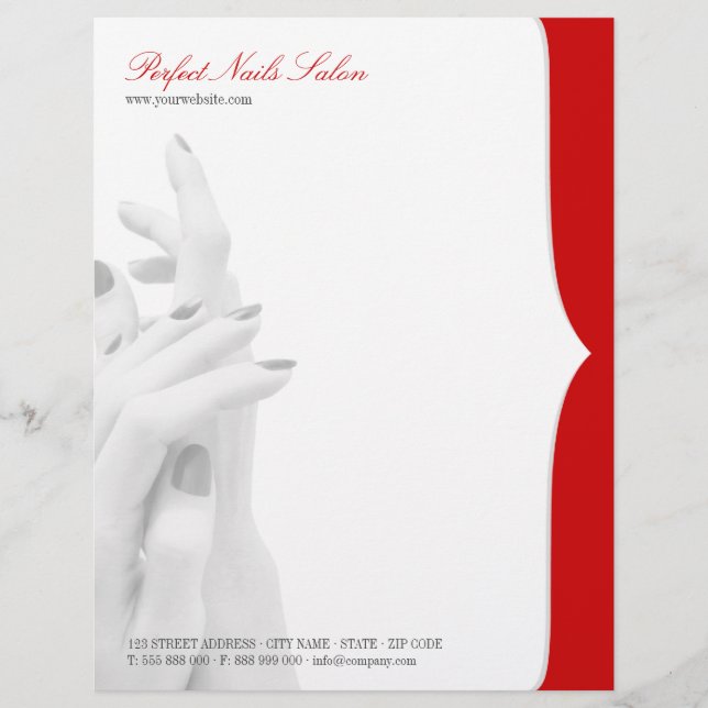 En-tête de lettre d'affaires de centre de beauté (Devant)