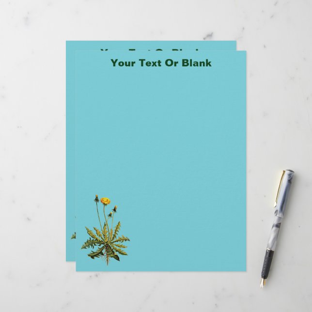 En-tête De Lettre Dandelion (Devant/Arrière en situation)